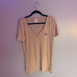 light pink PINK Victoria’s Secret V Neck T-Shirt